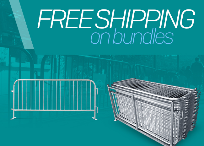Crowd Control Barriers Free Shipping on Bundles